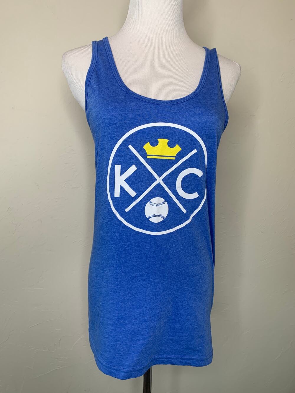 Kansas City Royals Graphic Tank Top Sz Small Crown Sportswear Summer